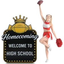5 Feet Football Homecoming Cardboard Stand-up Cutout Life-Size Football Homec...