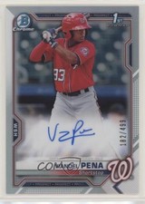 2021 Bowman Chrome Prospect Refractor 182/499 Viandel Pena #CPA-VP Auto 0a98