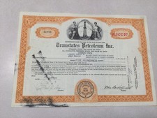 1955 TRANSTATES PETROLEUM  INC STOCK CERTIFICATE 500 SHARES NEW YORK