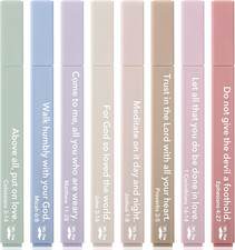 - Bible Highlighters with Bible Verses, 8 Pack, Earthy, Aesthetic Highlighters,