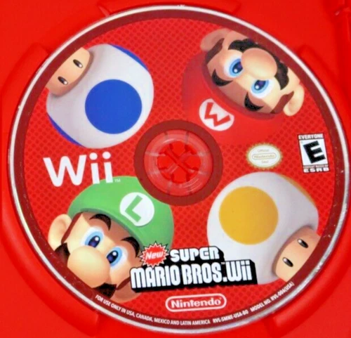 New Super Mario Bros. Wii (Nintendo Wii, 2009) Cleaned & Tested Disc Only