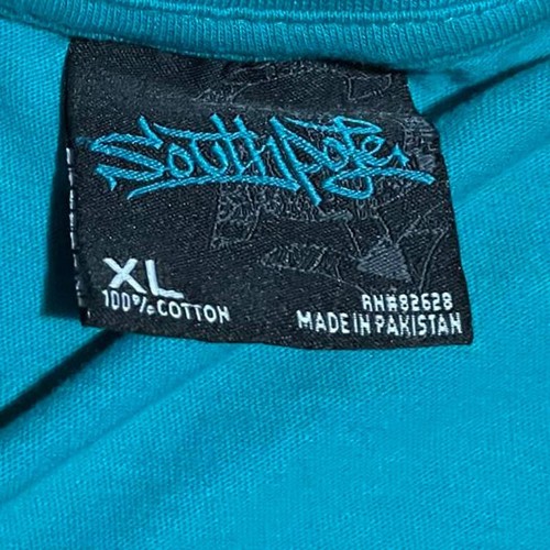 Southpole Y2K Boombox Schematic Graphic XL Green/Blue Tee - Picture 2 of 3