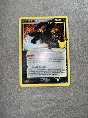 Pokémon TCG Holo Rare Umbreon 17/17  2007  Anniversary