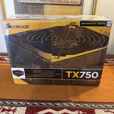 Corsair Enthusiast Series TX750 -750 Watt Power Supply 80 Plus Bronze New Sealed