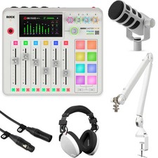 Rode Rode Rodecaster Pro II Podcast Production Console with PodMic Cardioid