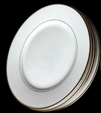 Fine China International Silver Co Dinner Plate (ISC3) White with Platinum Virge