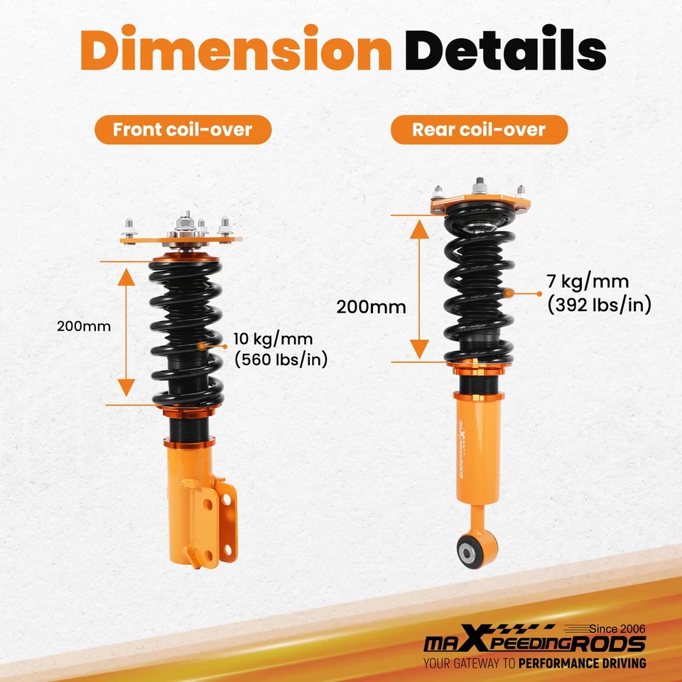 MaXpeedingrods Racing Coilovers for Mitsubishi 3000GT 91-99 FWD - Image 4 of 4