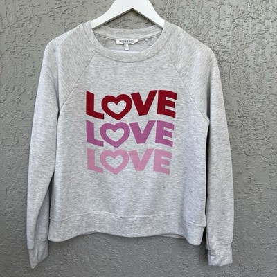 Workshop Republic Women's Pullover Sweatshirt Size S Love Graphic Soft Comfy