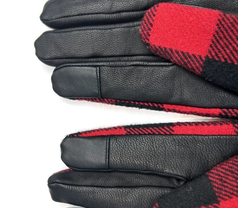 Мужские перчатки Timberland Buffalo Plaid Tech Touch Tip черная кожа размер маленький - Изображение 4 из 4