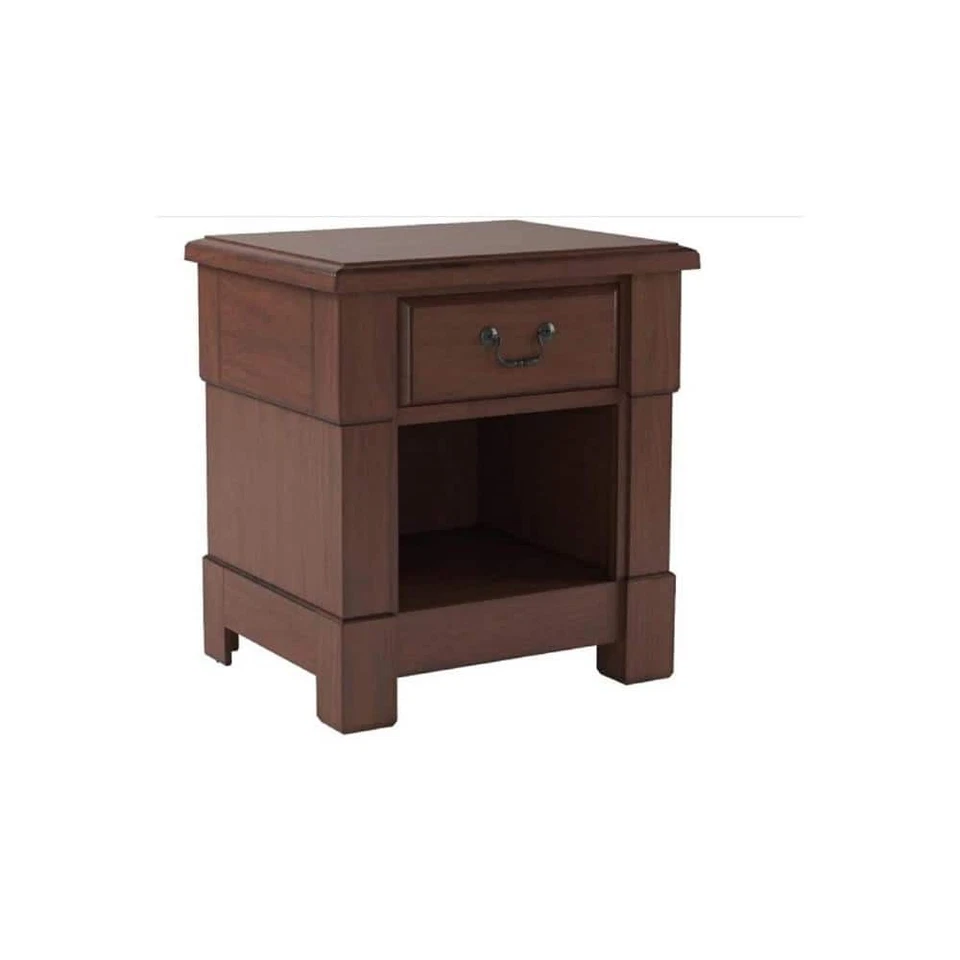 HOMESTYLES Aspen 1 Drawer Size: 22 in. x 18 in. x 24 in. Cherry Night Stand - Image 4 of 4