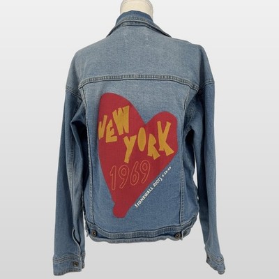 Stonewall Riots Denim Jacket Womens S Cotton Graphic Back New York 1969 Indie