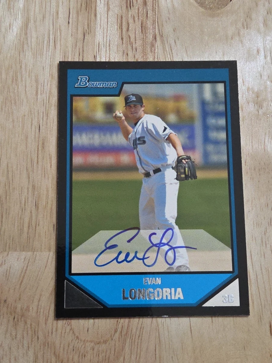 Evan Longoria Autographed Baseball Sports Trading Cards