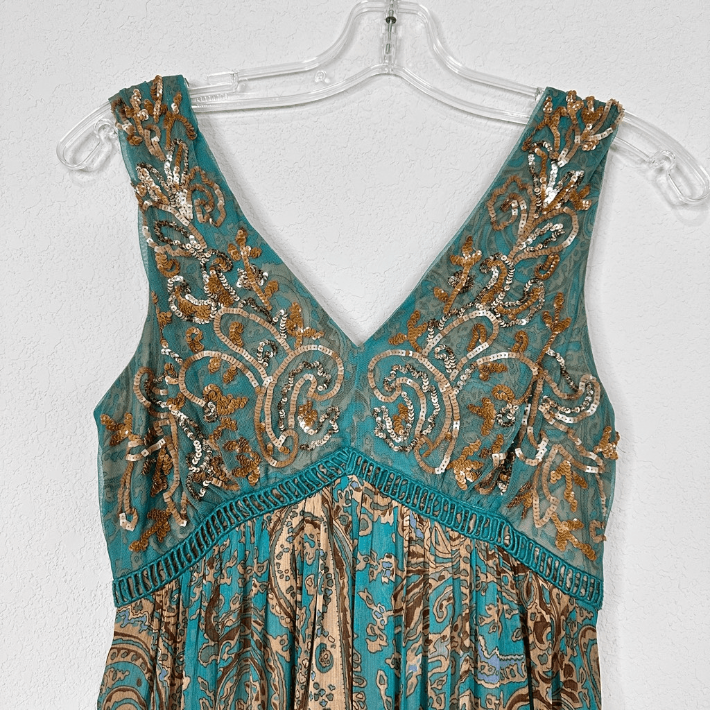 ranna gill beaded maxi dress Ranna Gill | Dresses | Ranna Gill Size Small Beaded Printed Maxi Dress