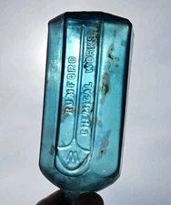 Very Iridescent Rumford Chemical Works Teal Bottle 