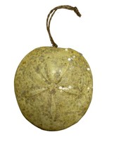 Vintage Sand Dollar Inspired Hanging Ornament With Jute String 3.5" Handcrafted