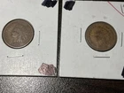 1876 indian head penny's lot of 2 coins #127