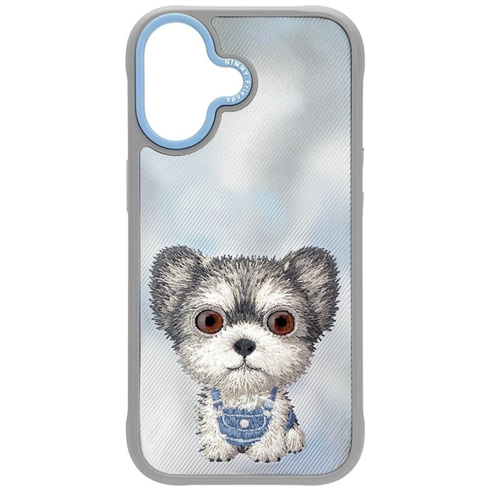 Nimmy Big Eye Cute Pet Yorkie Dog Case with MagSF for iPhone 17 6.3"" Grey Blue
