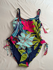 NWT Vince Camuto Floral One Piece Bathing Suit Swimsuit Size 14 New