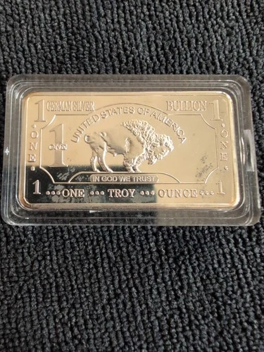 German Mint 1 oz  Bar Buffalo Design