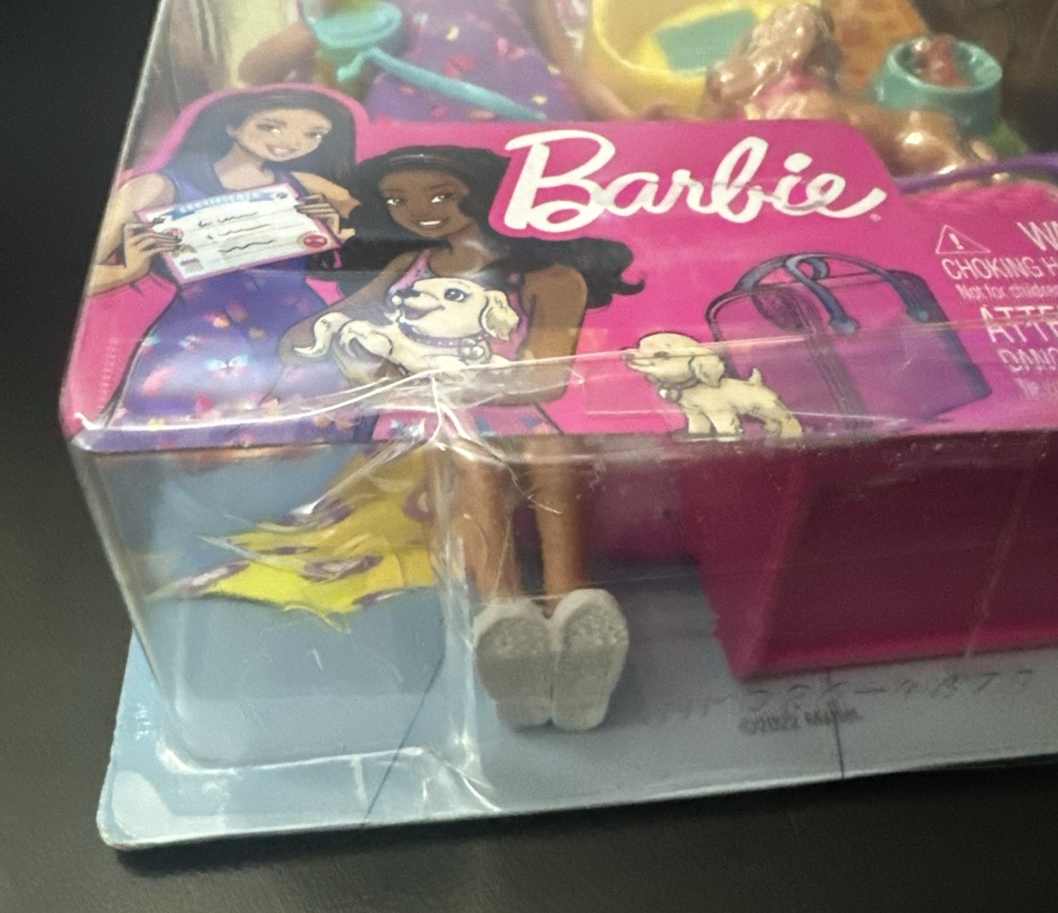 Barbie Pup Adoption Playset and Doll with Brown Hair, 2 Puppies and Color Change