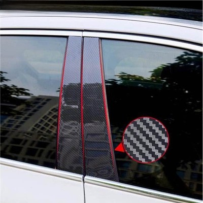8pc Carbon Fiber Anti Scratches B C Pillar Post Trim For Kia Rio FB/UC 2018-2022