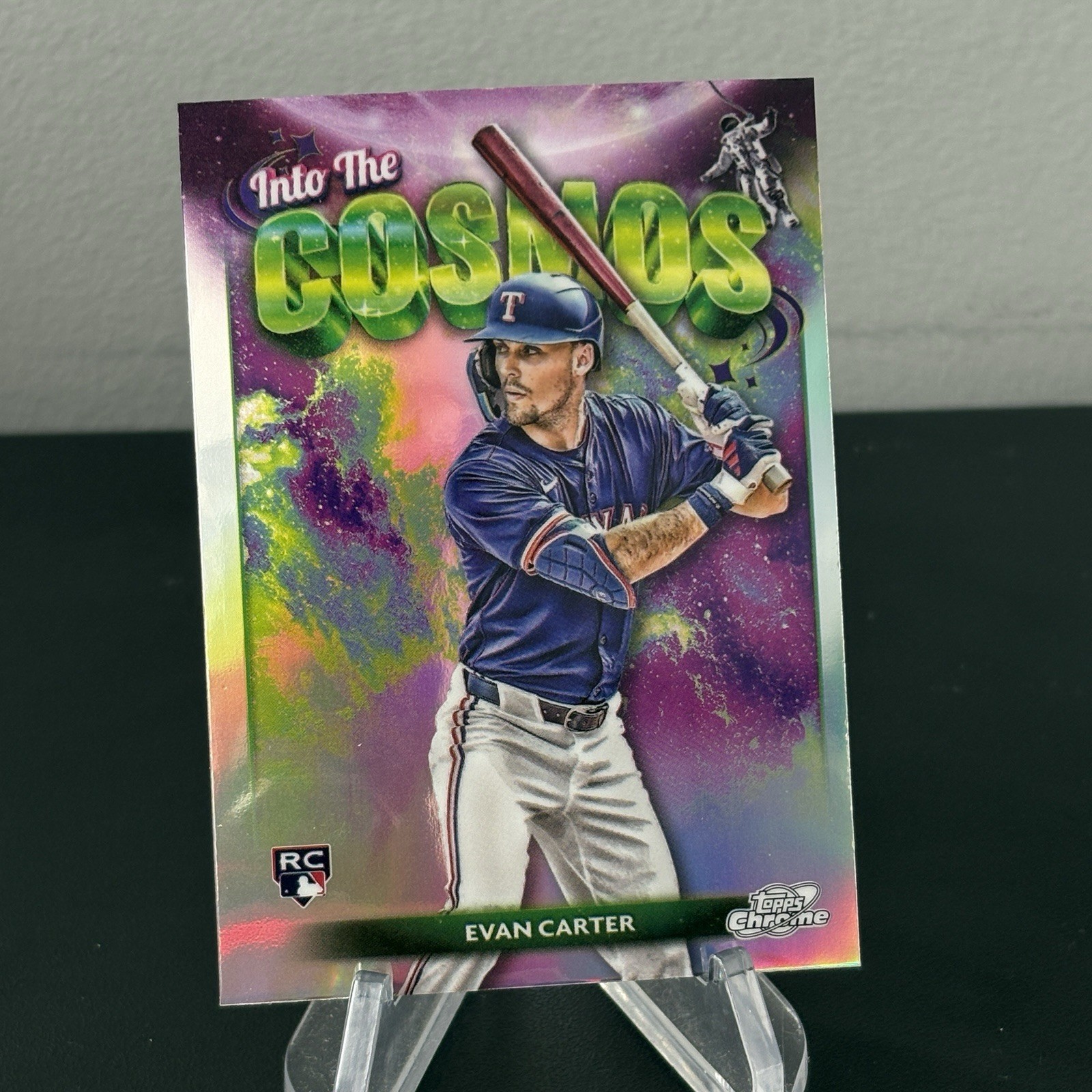 2024 Topps Cosmic Chrome - Into the Cosmos Evan Carter #ITC-23 (RC) Rangers Card
