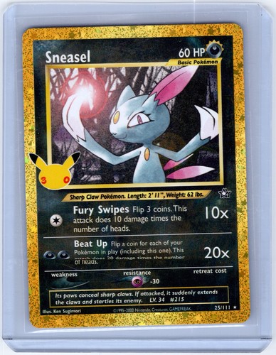 Sneasel 25/111 Holo ME: 30th Celebration Classic Collection Pokemon NM
