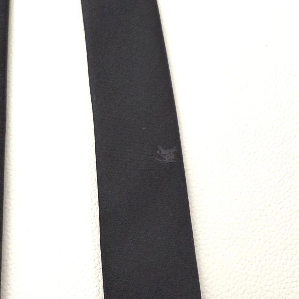 Burberry Black Silk Tie Horse Mark Ceremonial Wedding Formal Used - Image 4 of 4