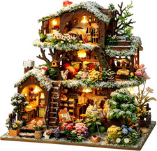 RHZN DIY Miniature House Kit for Adults, Miniature Kit, Mini House Building Kit,