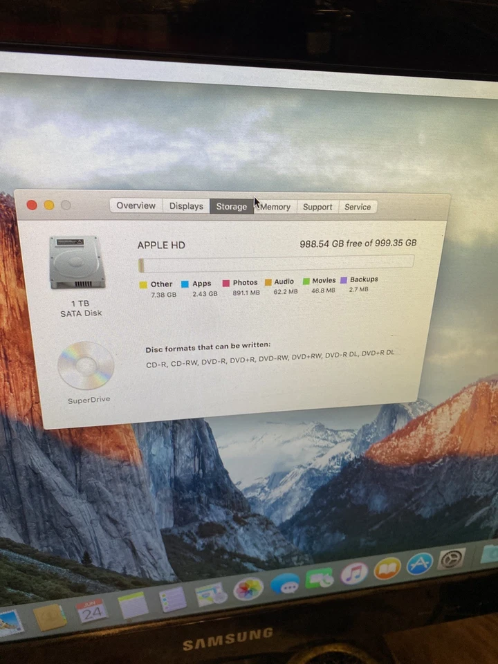 Apple Mac Pro  A1186 2x Intel Quad Core Xeon E5462 2.8GHz 8GB RAM  1TB  HDD - Image 3 of 4