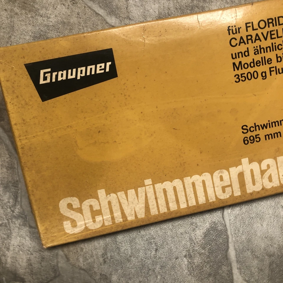 Vintage GRAUPNER FOR CARAVELLE TAXI PLANE Model FLOAT Kit 695mm - REBOXED! NOS - Image 2 of 4