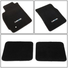 Black Nylon Floor Mats For 2008-2017 Mitsubishi Lancer – Front & Rear Set (4PCS), Anti-Slip Backing-265744