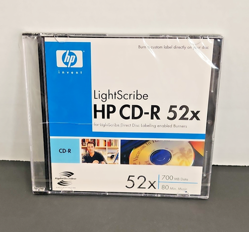HP LightScribe CD-R 700MB 80min 52x Blank Disc New Sealed Slim Jewel ...