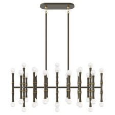 Robert Abbey Kane 42Lt Chandelier, Matte Smokey/Modern Brass - MST77