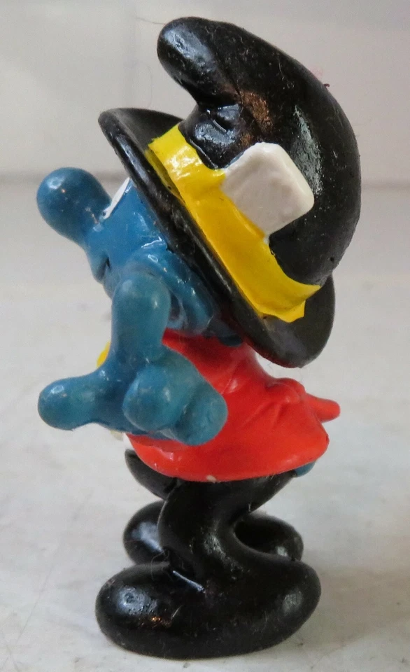 Figura Pitufo Pitufos Hombre Mágico Mago 1981 Vintage Schleigh Peyo Hong Kong Foto 4 de 4