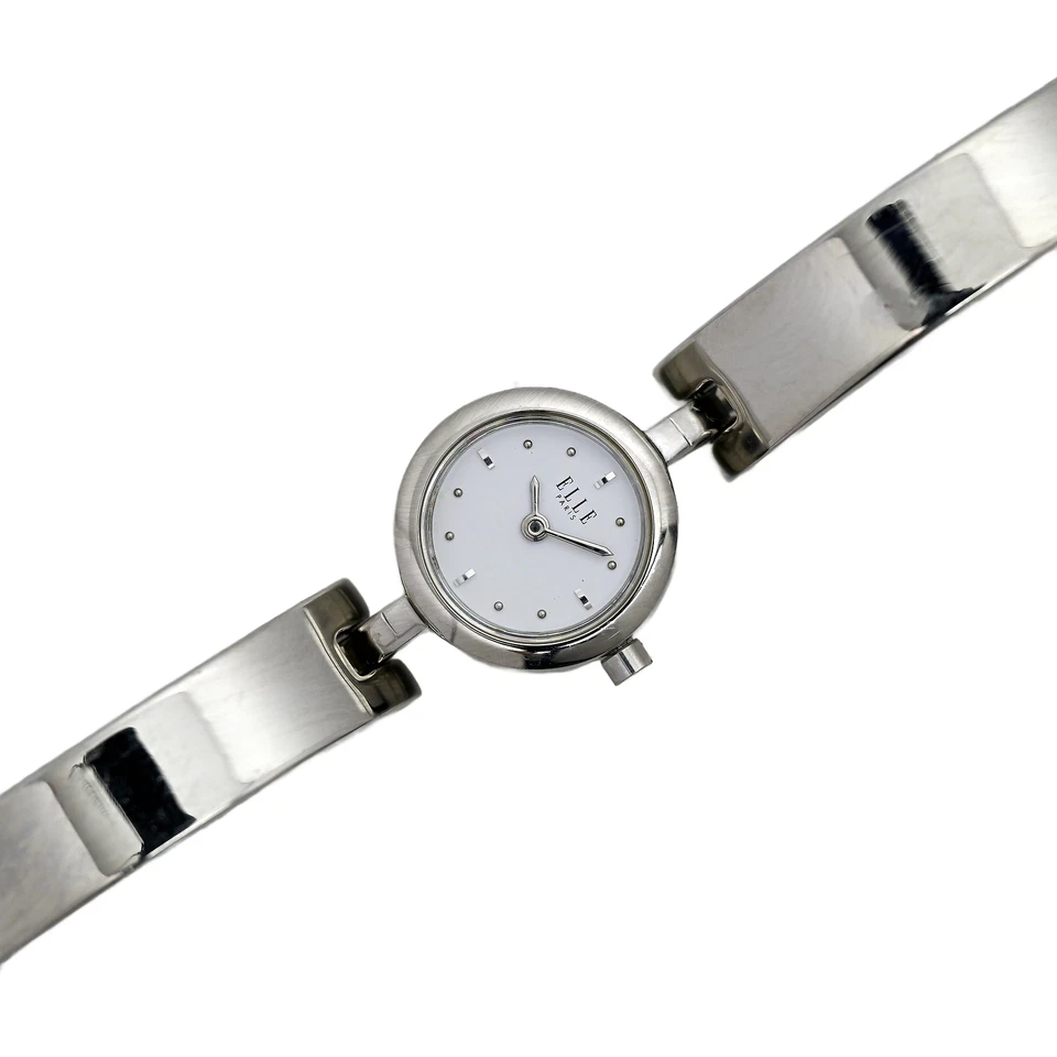 Elle Paris Ladies Vintage Wrist Watch 1990's Swiss Quartz White Dial - Image 2 of 4