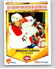 1992-93 Durivage Panini #7 Stephan Lebeau/Montreal V84049