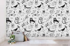 3D Dogs Seamless Wallpaper Wall Mural Removable Self-adhesive Sticker 971