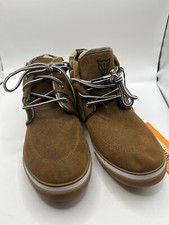 Brand New Kids Size 5 Hunter Lace Up Shoes Brown Tan Suede and Camo Sneaker