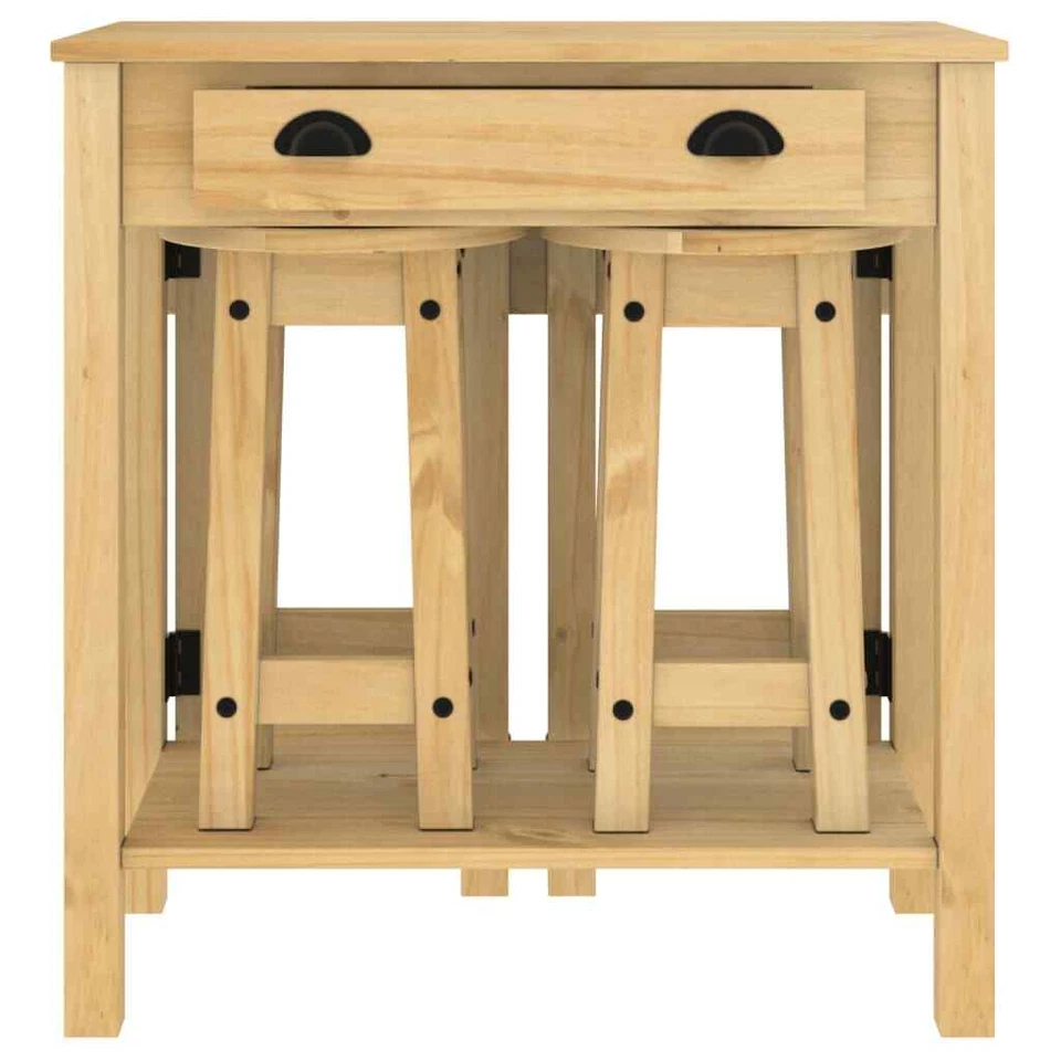 Platzsparendes Barset | Balkontheke | Esstisch | Küchenbar | Klapptisch | Hocker - Bild 4 von 4