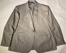 Brioni 9k NM Matteot Light Grey Pin Stripe Shawl Lpl Dinner Jacket Tux Suit 48R