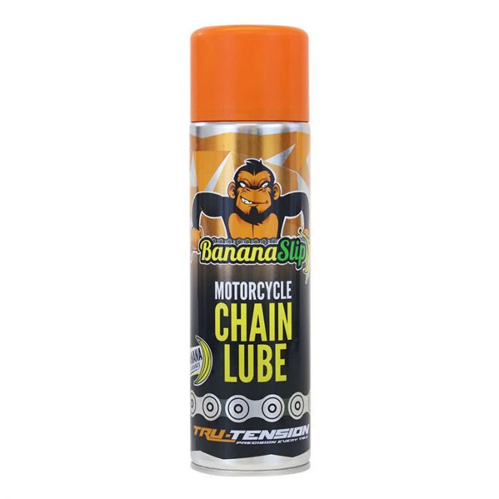 NEW BANANA SLIP MOTORCYCLE MOTORBIKE MX CHAIN LUBE 500ML TRU-TENSION