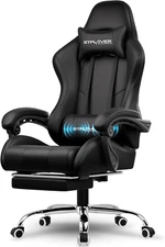 Gaming Chair, Computer Chair with Footrest and Lumbar Support, Height Adjustable