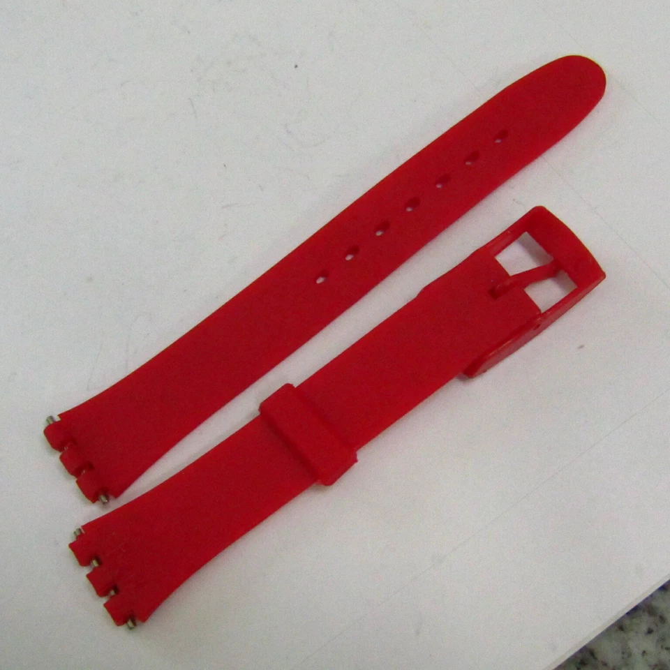 Reloj SWATCH 12mm Correa de Repuesto Rojo Sólido Genérico para Damas Swatch Foto 3 de 3