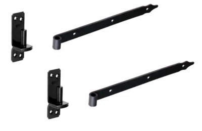 Ladenband Set Kloben und Türband zum Aufschrauben Torband schwarz Scharnier