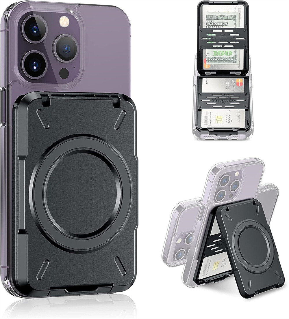 RFID Blocking MagSafe Wallet Stand Magnetic Cards for iPhone 17 16 15 14  13 12