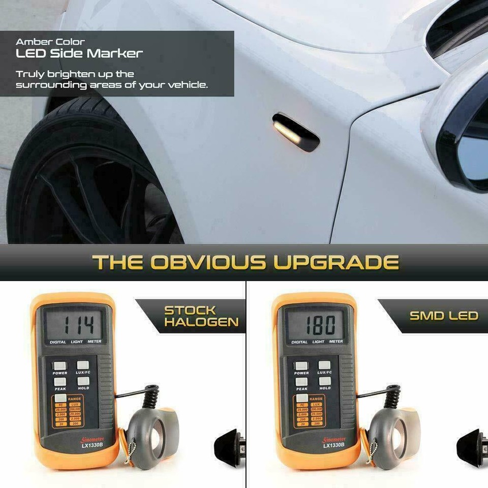 Paar LED Seitenblinker Blinker Klar Für BMW E81 E82 E87 E88 E90 E92 E93 X1 E84 E - Foto 5