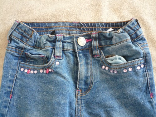 Mädchenmode 2 Hosen Jeanshosen Jeans Stretchjeans Gr. 122 Kiki & Koko Strass - Bild 3 von 10