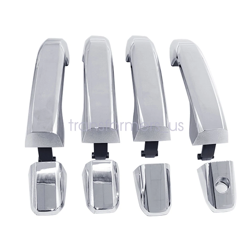 Комплект из 4 хромированных наружных дверных ручек для Chevrolet Silverado 1500 2014-2017 годов выпуска - Изображение 2 из 4