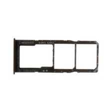 SIM Micro SD Card Tray Dual for Samsung Galaxy A30s Black Replacement Part